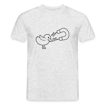 Womanizer Logo Chick Magnet - Men's T-Shirt - heather grey - Front - AI Model Male 178 dark (178cm)