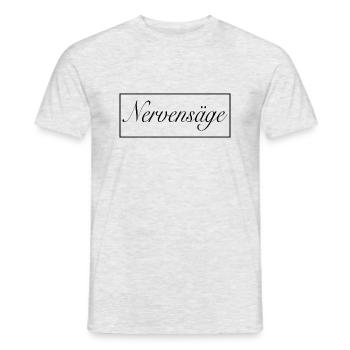Nervensäge - Männer T-Shirt - Grau meliert - Vorne - AI Model Male 178 dark (178cm)