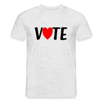 Vote - T-shirt homme - gris chiné - Devant - AI Model Male 178 dark (178cm)