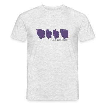 Handgeschriebenes Alphabet Anna - Männer T-Shirt - Grau meliert - Vorne - AI Model Male 178 dark (178cm)