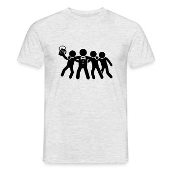 Groupe de poule - T-shirt homme - gris chiné - Devant - AI Model Male 178 dark (178cm)