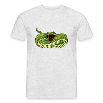 Schlange - Full Color Edition 2 - Männer T-Shirt - Grau meliert - Vorne - AI Model Male 178 dark (178cm)