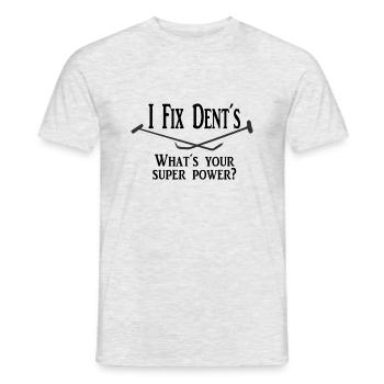 I fix dents, super power - Men's T-Shirt - heather grey - Front - AI Model Male 178 dark (178cm)