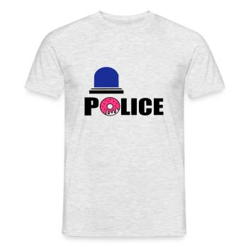 police d - Men's T-Shirt - heather grey - Front - AI Model Male 178 dark (178cm)