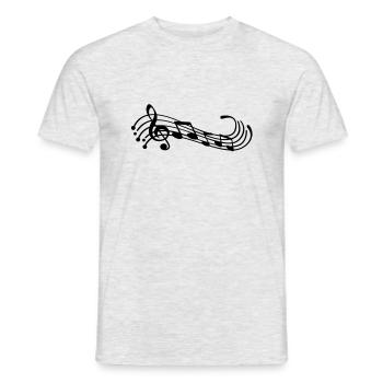music_notes__f1 - T-shirt homme - gris chiné - Devant - AI Model Male 178 dark (178cm)