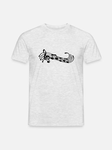 music_notes__f1 - T-shirt homme - gris chiné