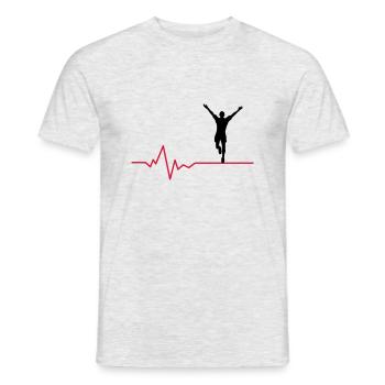 Jogger Puls - Männer T-Shirt - Grau meliert - Vorne - AI Model Male 178 dark (178cm)
