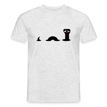 Early Worm / Early Worm (3c) - Men's T-Shirt - heather grey - Front - AI Model Male 178 dark (178cm)