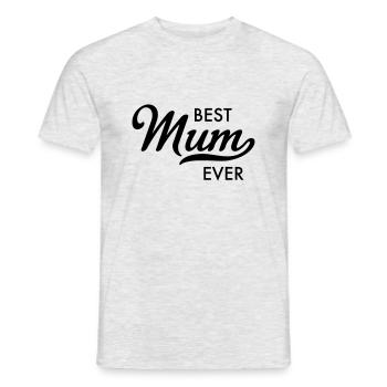 best mum ever - Men's T-Shirt - heather grey - Front - AI Model Male 178 dark (178cm)