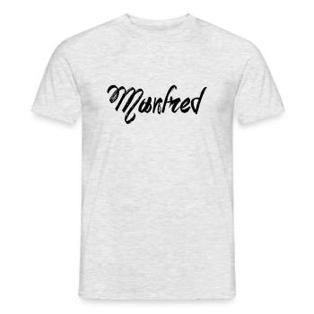 Manfred - T-shirt homme - gris chiné - Devant - AI Model Male 178 dark (178cm)