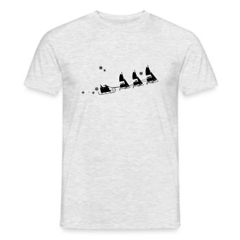 HOHOHOBIE Santa - Männer T-Shirt - Grau meliert - Vorne - AI Model Male 178 dark (178cm)