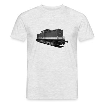 Lokomotive V 100 Diesel Deutsche Reichsbahn DDR - Männer T-Shirt - Grau meliert - Vorne - AI Model Male 178 dark (178cm)