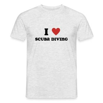 I Love Scuba Diving - Men's T-Shirt - heather grey - Front - AI Model Male 178 dark (178cm)