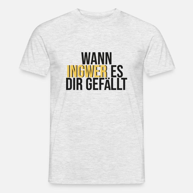 Wann Ingwer es dir gefällt - Männer T-Shirt - Grau meliert