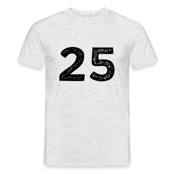 25 Zahl Trikot - Männer T-Shirt - Grau meliert - Vorne - AI Model Male 178 dark (178cm)