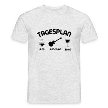 Tagsplan - (2) - Männer T-Shirt - Grau meliert - Vorne - AI Model Male 178 dark (178cm)