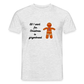Gingerbread Christmas Design, Gingerbread - T-shirt homme - gris chiné - Devant - AI Model Male 178 dark (178cm)