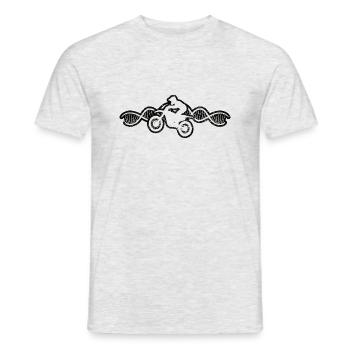 Moto Motocross Motocycliste Cadeau Cyclomoteur - T-shirt homme - gris chiné - Devant - AI Model Male 178 dark (178cm)