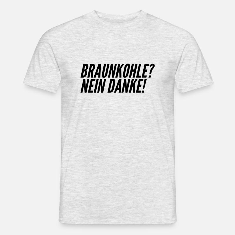 Braunkohle Ausstieg - Männer T-Shirt - Grau meliert