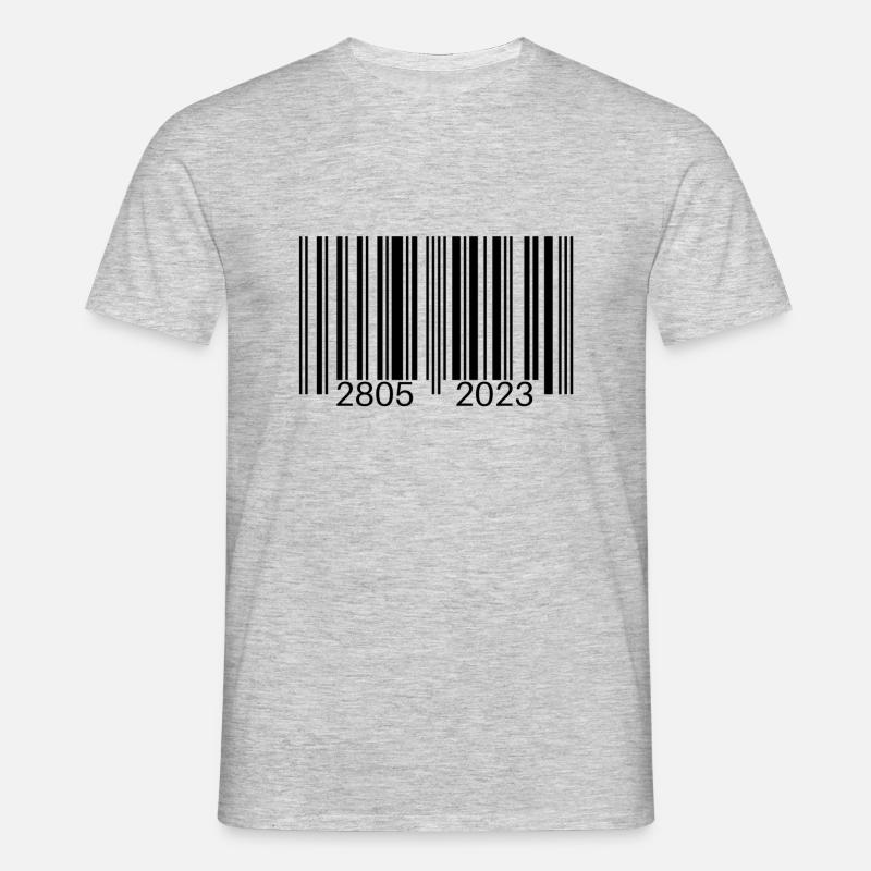 Code-barres - T-shirt Homme - gris chiné
