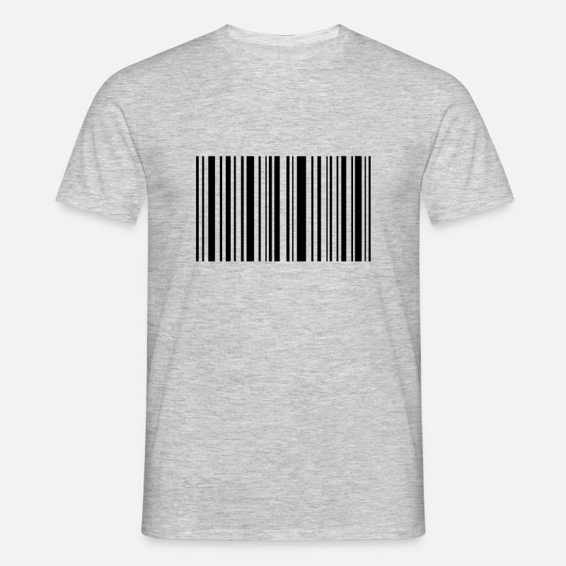 Blanko Barcode - Männer T-Shirt - Grau meliert