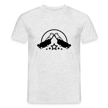 rasenmaeher_design_t1 - Männer T-Shirt - Grau meliert - Vorne - AI Model Male 178 dark (178cm)