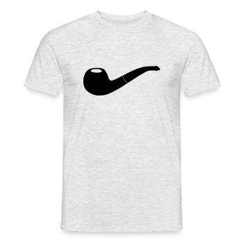 Pfeife - Männer T-Shirt - Grau meliert - Vorne - AI Model Male 178 dark (178cm)