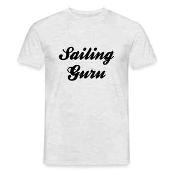 sailing guru - Men's T-Shirt - heather grey - Front - AI Model Male 178 dark (178cm)