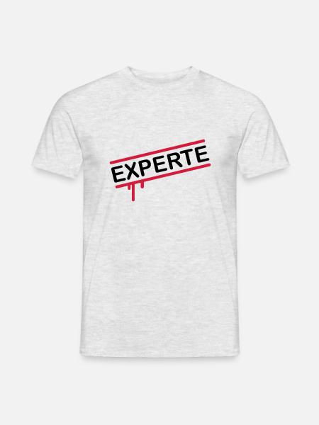 experte_1_f2 - Männer T-Shirt - Grau meliert