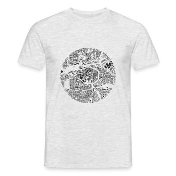Dortmund Stadtplan Kreis - Männer T-Shirt - Grau meliert - Vorne - AI Model Male 178 dark (178cm)