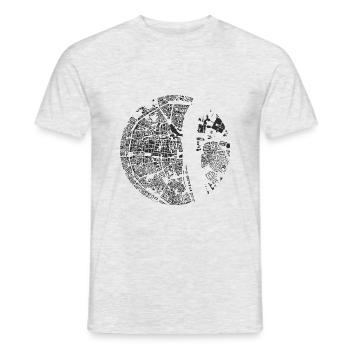 Cologne city map circle - Men's T-Shirt - heather grey - Front - AI Model Male 178 dark (178cm)
