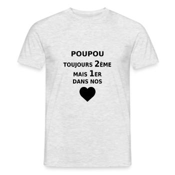 Raymond Poulidor Tee Shirt Hommage Idee Cadeau nr - T-shirt homme - gris chiné - Devant - AI Model Male 178 dark (178cm)