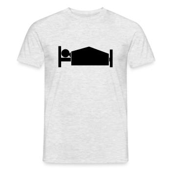 morning bed - Men's T-Shirt - heather grey - Front - AI Model Male 178 dark (178cm)