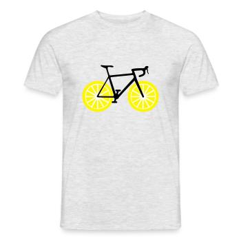 Lemon bike - Men's T-Shirt - heather grey - Front - AI Model Male 178 dark (178cm)