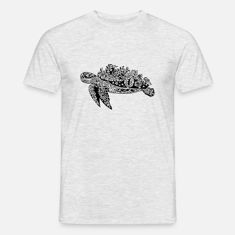 Schildkröte - Vector Style - Männer T-Shirt - Grau meliert