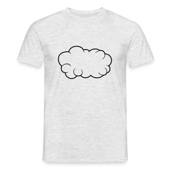 Sprechblase Wolke Design - Männer T-Shirt - Grau meliert - Vorne - AI Model Male 178 dark (178cm)