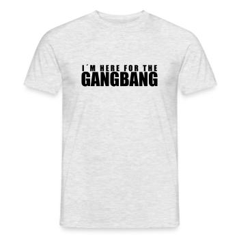 Je suis ici pour le gangbang - T-shirt homme - gris chiné - Devant - AI Model Male 178 dark (178cm)