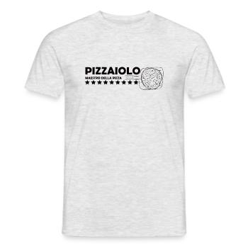 Meister der Pizza, Pizzaiolo - Männer T-Shirt - Grau meliert - Vorne - AI Model Male 178 dark (178cm)