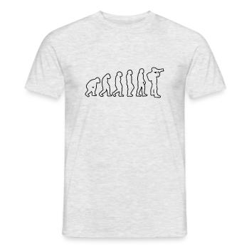 Photographers Evolution Camera Photography Funny - Men's T-Shirt - heather grey - Front - AI Model Male 178 dark (178cm)