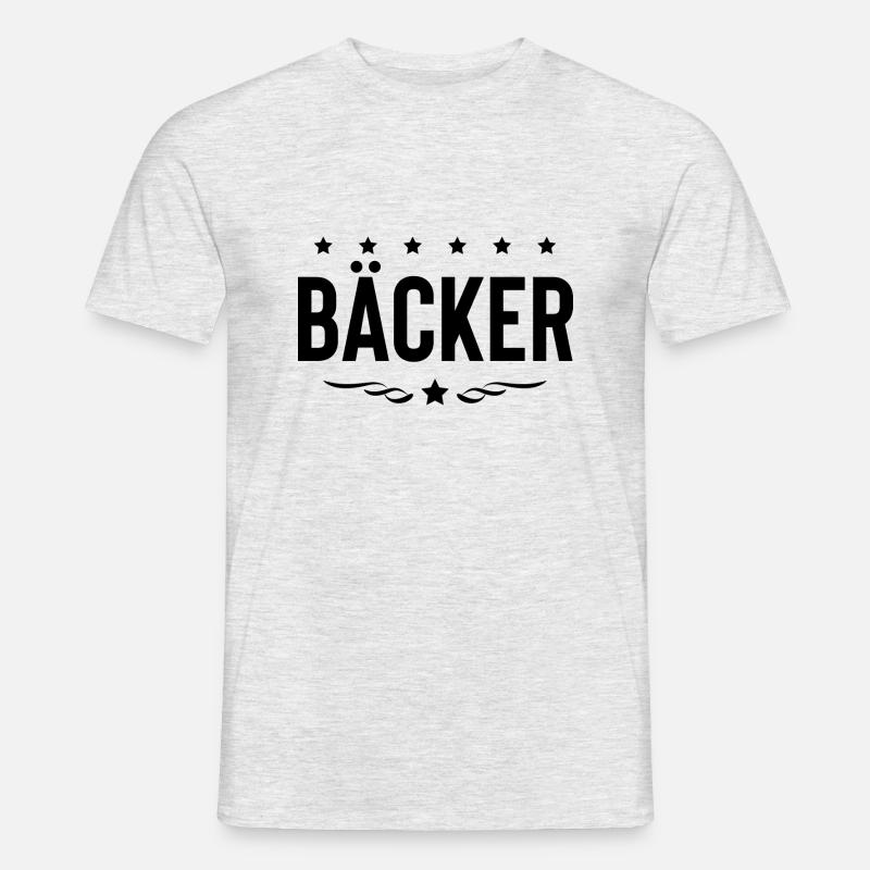 Bäcker Beruf - Männer T-Shirt - Grau meliert