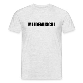 Meldepussy T-Shirt - Men's T-Shirt - heather grey - Front - AI Model Male 178 dark (178cm)