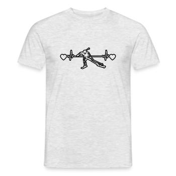 Skifahrer Skidesign Ski Skifahren Skifahroutfit - Männer T-Shirt - Grau meliert - Vorne - AI Model Male 178 dark (178cm)