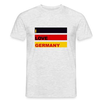 patriot german love happiness germany flag - Men's T-Shirt - heather grey - Front - AI Model Male 178 dark (178cm)