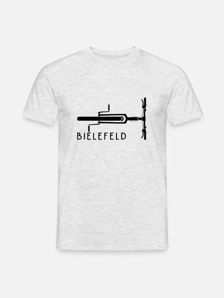 Fahrrad Bielefeld - Männer T-Shirt - Grau meliert