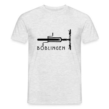 Fahrrad Böblingen - Männer T-Shirt - Grau meliert - Vorne - AI Model Male 178 dark (178cm)