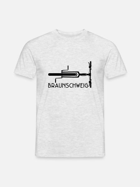 Fahrrad Braunschweig - Männer T-Shirt - Grau meliert