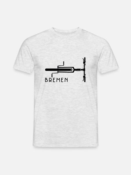 Fahrrad Bremen - Männer T-Shirt - Grau meliert