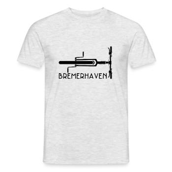 Fahrrad Bremerhaven - Männer T-Shirt - Grau meliert - Vorne - AI Model Male 178 dark (178cm)