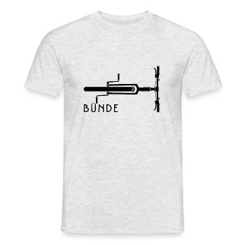 Fahrrad Bünde - Männer T-Shirt - Grau meliert - Vorne - AI Model Male 178 dark (178cm)