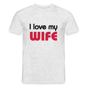I love my wife - T-shirt homme - gris chiné - Devant - AI Model Male 178 dark (178cm)